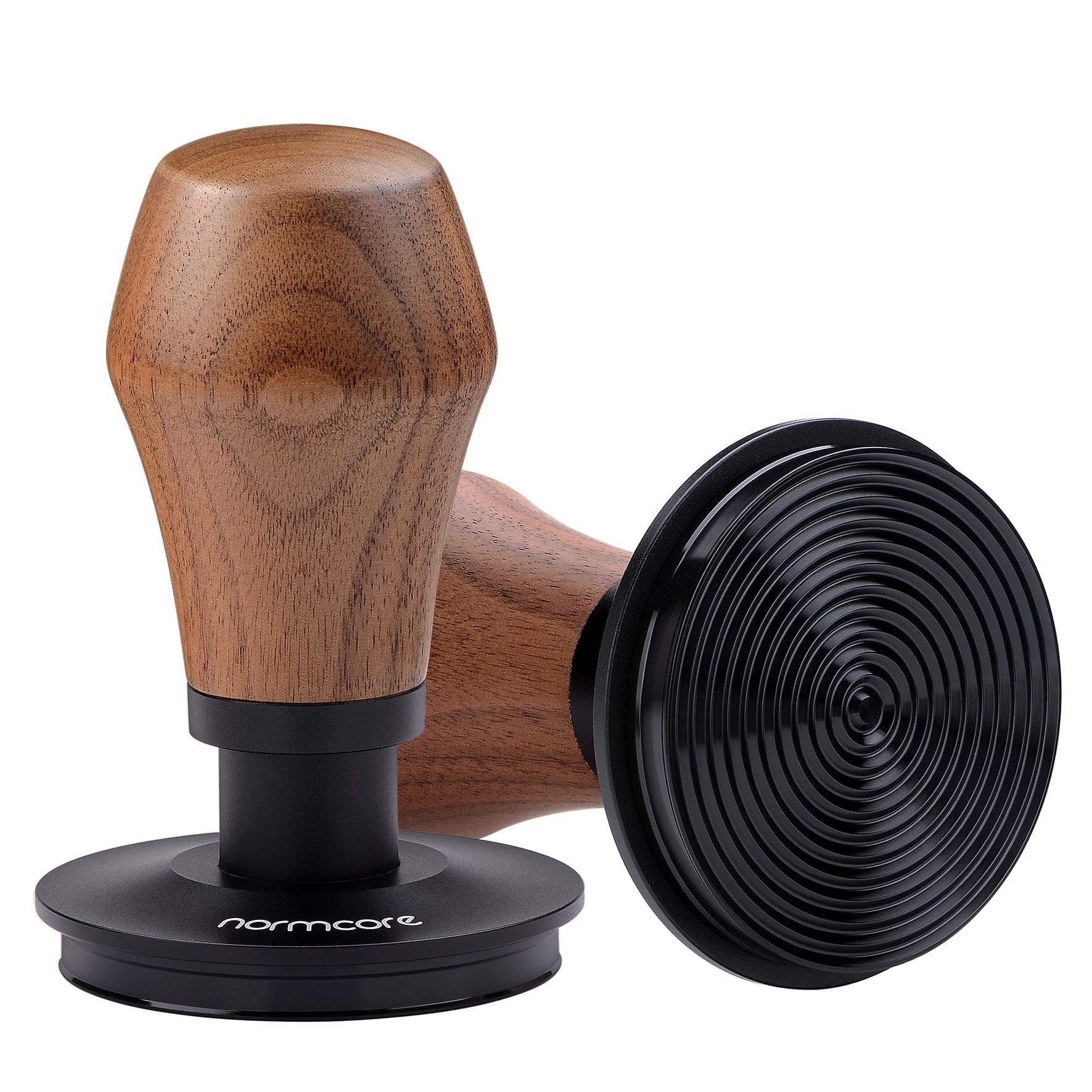 Normcore V4 Spring-loaded Tamper - WALNUT - Titanium PVD Coating Base - Image 2